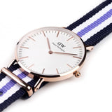 Daniel Wellington Classic Trinity White Dial Three Tone Nylon Strap Watch For Women - 0509DW Authentic Buy Shop Now