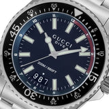 Gucci Dive Quartz Black Dial Silver Steel Strap Watch For Men - YA136212 Authentic Buy Shop Now