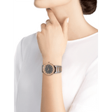 Bvlgari Lady Quartz Diamonds Grey Dial Two Tone Steel Strap Watch for Women - BVLGARI103067 Authentic Buy Shop Now