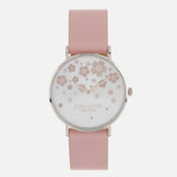 Coach Perry Silver Dial Pink Leather Strap Watch For Women - 14503325 Authentic Buy Shop Now