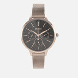 Hugo Boss Symphony Grey Dial Gold Mesh Bracelet Watch for Women - 1502424 Authentic Buy Shop Now