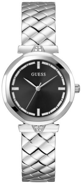Guess Rumour Quartz Black Dial Silver Steel Strap Watch For Women - GW0613L1 Authentic Buy Shop Now