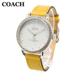 Coach Delancey White Dial Yellow Leather Strap Watch for Women - 14502882 Authentic Buy Shop Now