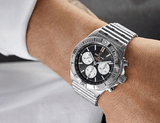 Breitling Chronomat B01 42mm Black Dial Silver Steel Strap Watch for Men - AB0134101B1A1 Authentic Buy Shop Now