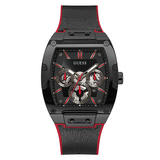 Guess Phoenix Multifunction Black Dial Black & Red Rubber Strap Watch for Men - GW0202G7 Authentic Buy Shop Now