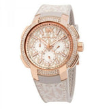 Michael Kors Sidney Chronograph White Dial Beige Leather Strap Watch For Women - MK6949 Authentic Buy Shop Now