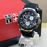 Tissot T Race Chronograph Anthracite Black Dial Black Silicone Strap Watch For Men - T115.417.27.061.00 Authentic Buy Shop Now