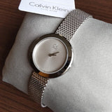 Calvin Klein Firm White Dial Silver Mesh Bracelet Watch for Women - K3N23126 Authentic Buy Shop Now