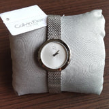 Calvin Klein Firm White Dial Silver Mesh Bracelet Watch for Women - K3N23126 Authentic Buy Shop Now