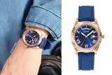 Guess Connoisseur Blue Dial Blue Silicone Strap Watch For Men - GW0335G2 Authentic Buy Shop Now