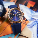 Guess Connoisseur Blue Dial Blue Silicone Strap Watch For Men - GW0335G2 Authentic Buy Shop Now