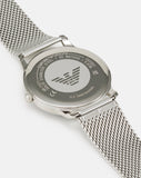 Emporio Armani Minimalist Quartz Blue Dial Silver Steel Strap Watch For Men - AR11571 Authentic Buy Shop Now