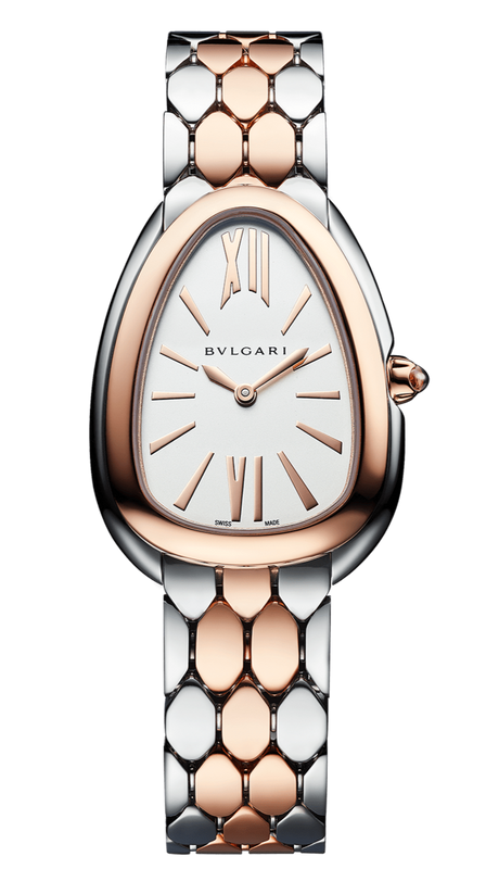 Bvlgari Serpenti Seduttori White Dial Two Tone Steel Strap Watch for Women - SERPENTI103277 Authentic Buy Shop Now
