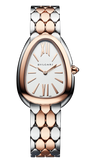 Bvlgari Serpenti Seduttori White Dial Two Tone Steel Strap Watch for Women - SERPENTI103277 Authentic Buy Shop Now