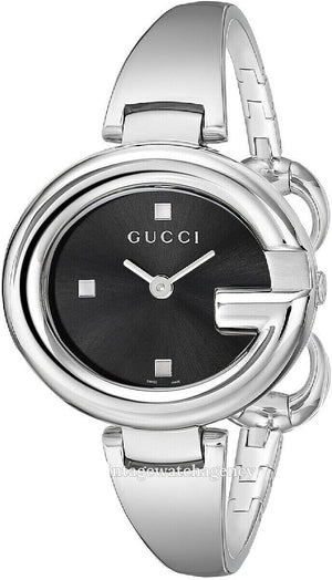Gucci Guccissima Black Dial Silver Steel Strap Watch For Women - YA134301 Authentic Buy Shop Now