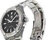 Tag Heuer Aquaracer Automatic Black Dial Silver Steel Strap Watch for Men - WAY2110.BA0928 Authentic Buy Shop Now