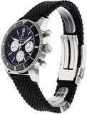 Breitling Superocean Heritage B01 Chronograph 44 Black Dial Black Mesh Bracelet Watch for Men - AB0162121B1S1 Authentic Buy Shop Now