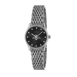 Gucci G Timeless Quartz Black Dial Silver Steel Strap Watch For Women - YA1265020 Authentic Buy Shop Now