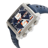 Tag Heuer Monaco Gulf Automatic Chronograph Blue Dial Blue Leather Strap Watch for Men - CBL2115.FC6494 Authentic Buy Shop Now