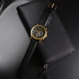 Armani Exchange Outerbanks Chronograph Black Dial Black Leather Strap Watch For Men - AX7133 Authentic Buy Shop Now