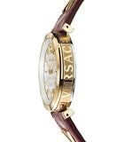 Versace V-Twist Silver Dial Red Leather Strap Watch for for Women - VELS00519 Authentic Buy Shop Now