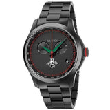 Gucci G-Timeless Chronograph Black Dial Black Steel Strap Watch For Men - YA126269 Authentic Buy Shop Now