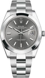 Rolex Datejust 41 Oyster Grey Dial Oystersteel Strap Watch for Men - M126300-0007 Authentic Buy Shop Now