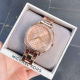 Michael Kors Nia Quartz Rose Gold Dial Rose Gold Steel Strap Watch For Women - MK3990 Authentic Buy Shop Now