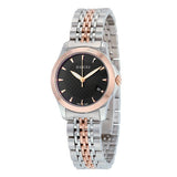 Gucci G Timeless Black Dial Two Tone Steel Strap Watch For Women - YA126512 Authentic Buy Shop Now