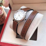 Burberry Utilitarian White Dial Brown Leather Strap Watch for Women - BU7848 Authentic Buy Shop Now