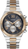 Guess Equity Multifunction Black Dial Two Tone Steel Strap Watch For Men - GW0703G4 Authentic Buy Shop Now