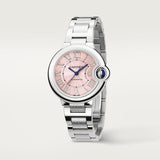 Cartier Ballon Bleu de Cartier Pink Dial Silver Steel Strap Watch for Women - WSBB0046 Authentic Buy Shop Now