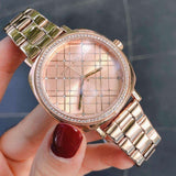 Michael Kors Nia Quartz Rose Gold Dial Rose Gold Steel Strap Watch For Women - MK3990 Authentic Buy Shop Now