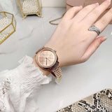 Michael Kors Nia Quartz Rose Gold Dial Rose Gold Steel Strap Watch For Women - MK3990 Authentic Buy Shop Now