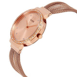 Guess Chiffon Rose Gold Dial Mesh Bracelet Watch For Women - W1083L3 Authentic Buy Shop Now