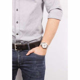 Calvin Klein City Silver Dial Grey Leather Strap Watch for Men - K2G211Q4 Authentic Buy Shop Now