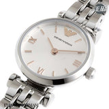 Emporio Armani Gianni T Bar Quartz Silver Dial Silver Steel Strap Watch For Women - AR1935 Authentic Buy Shop Now