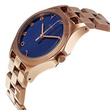 Marc Jacobs Henry Blue Dial Rose Gold Steel Strap Watch for Women - MBM3213 Authentic Buy Shop Now