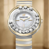 Swarovski Lovely Crystals Mother of Pearl Dial Two Tone Steel Strap Watch for Women - 1187022 Authentic Buy Shop Now