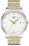 Tissot T Classic Tradition White Dial Two Tone Mesh Bracelet Watch for Women - T063.210.22.037.00 Authentic Buy Shop Now