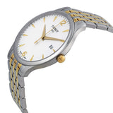 Tissot T Classic Tradition White Dial Two Tone Mesh Bracelet Watch for Women - T063.210.22.037.00 Authentic Buy Shop Now