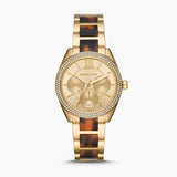 Michael Kors Janelle Chronograph Gold Dial Two Tone Steel Strap Watch For Women - MK7133 Authentic Buy Shop Now