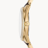 Michael Kors Janelle Chronograph Gold Dial Two Tone Steel Strap Watch For Women - MK7133 Authentic Buy Shop Now
