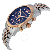 Michael Kors Lexington Blue Dial Two Tone Steel Strap Watch for Men - MK8412 Authentic Buy Shop Now