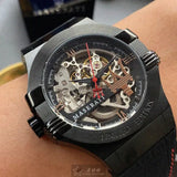 Maserati Automatic Skeleton Black Dial Black Leather Strap Watch For Men - R8821108021 Authentic Buy Shop Now