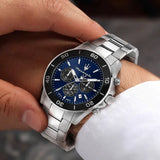 Maserati Competizione Chronograph Blue Dial Silver Steel Strap Watch For Men - R8873600009 Authentic Buy Shop Now