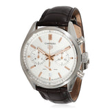 Tag Heuer Carrera Chronograph White Dial Brown Leather Strap Watch for Men - CBN2013.FC6483 Authentic Buy Shop Now
