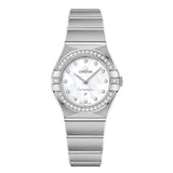 Omega Constellation Manhattan Quartz Diamonds Mother of Pearl Dial Silver Steel Strap Watch for Women - 131.15.25.60.55.001 Authentic Buy Shop Now