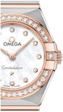 Omega Constellation Quartz Diamonds Mother of Pearl Dial Two Tone Steel Strap Watch for Women - 131.25.25.60.55.001 Authentic Buy Shop Now