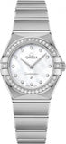 Omega Constellation Manhattan Quartz Diamonds Mother of Pearl Dial Silver Steel Strap Watch for Women - 131.15.25.60.55.001 Authentic Buy Shop Now